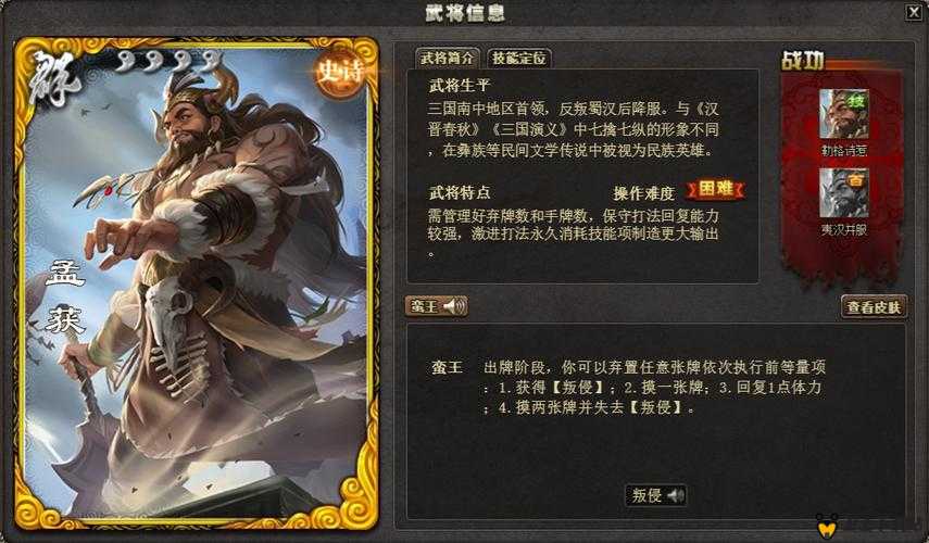 三国合伙人深度解析，武将孟获属性图鉴与资源管理艺术揭秘